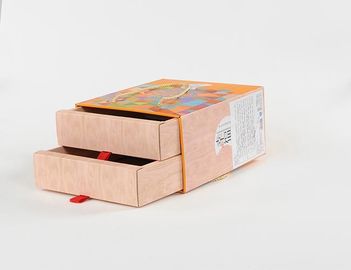 二重層のボール紙の引出しの収納箱CMYK/Pantoneの印刷