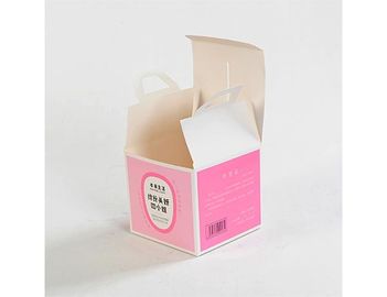ピンクの折り畳み式の食品等級の板紙箱の軽量のケーキの包装